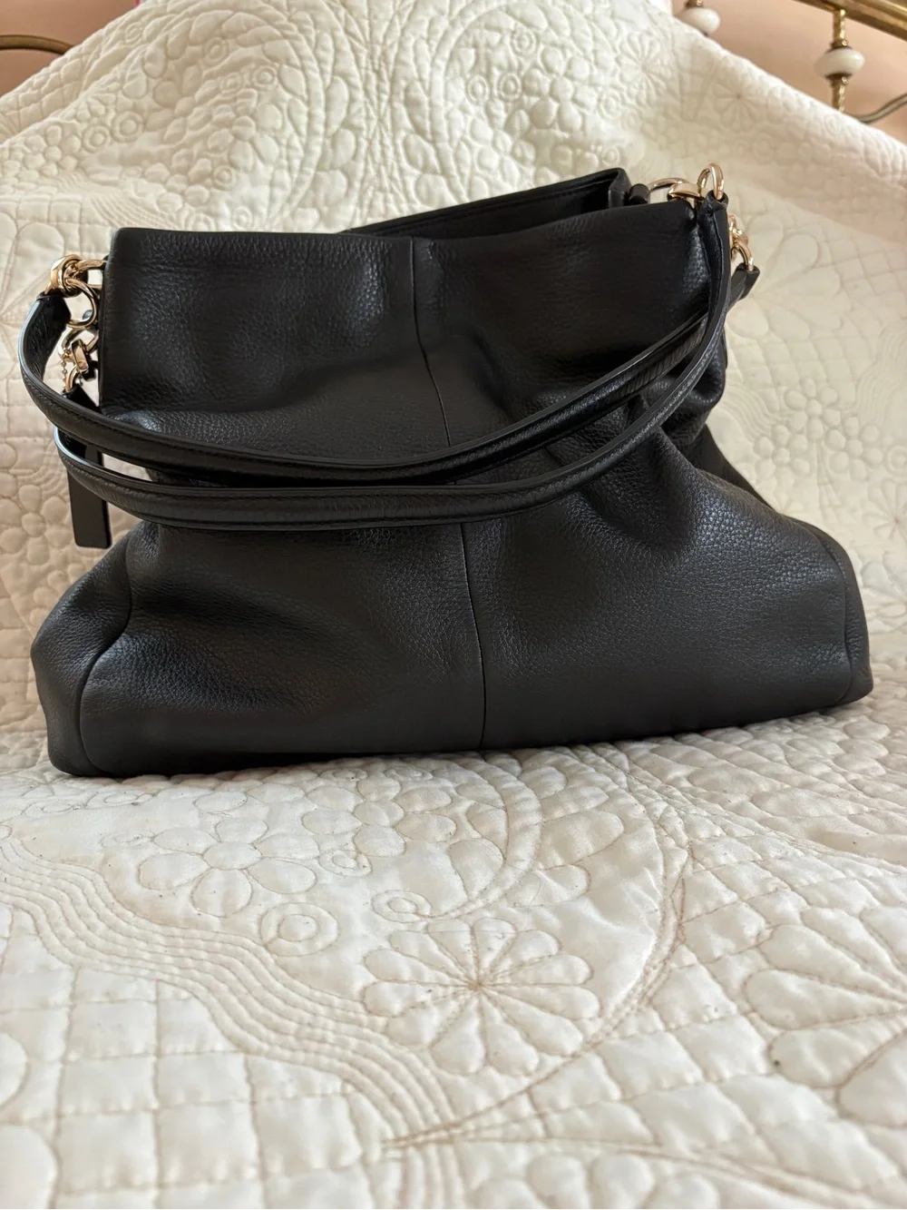 Coach Black Leather Shoulder Bag -